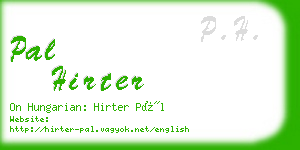pal hirter business card